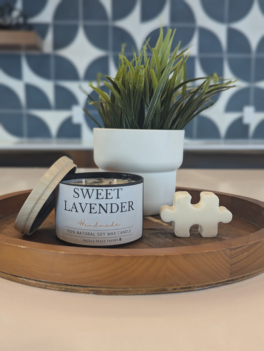 Sweet Lavender Soy Wax Candle 8oz