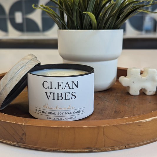 Clean Vibes Soy Wax Candle 8oz